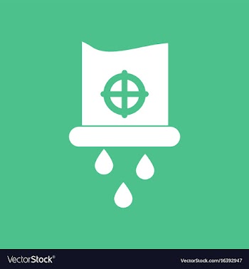 Icon water pipe and drops vector image