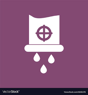 Icon water pipe and drops vector image