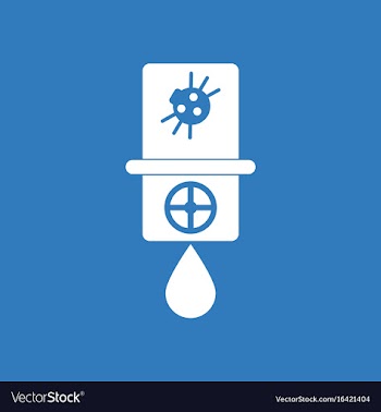 Icon water pipe and spider vector image
