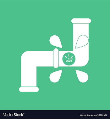 Icon water pipe vector image