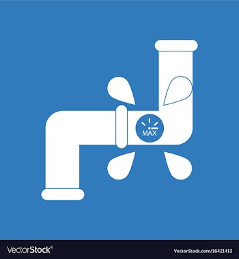 Icon water pipe vector image