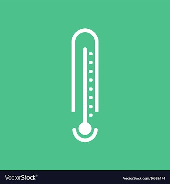 Icon weather thermometer vector image