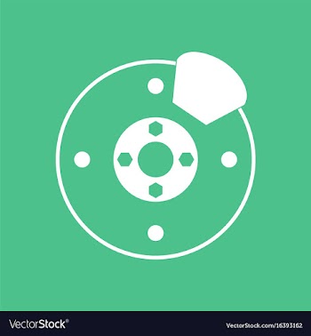 Icon wheel and brake vector image