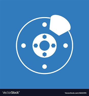 Icon wheel and brake vector image
