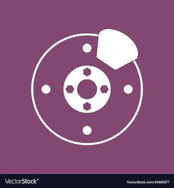 Icon wheel and brake vector image