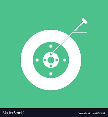 Icon wheel and screw vector image