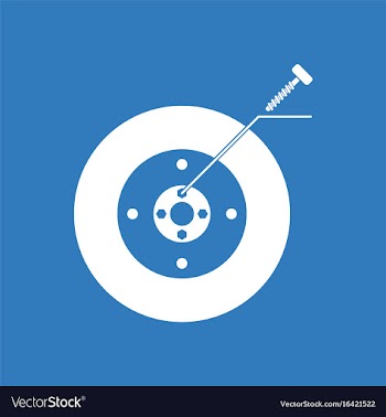 Icon wheel and screw vector image