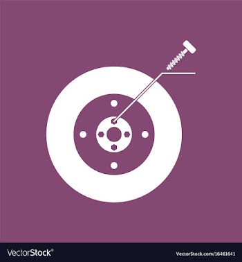 Icon wheel and screw vector image