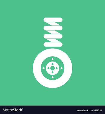 Icon wheel and spring vector image