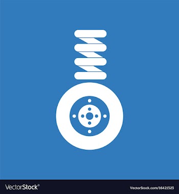 Icon wheel and spring vector image