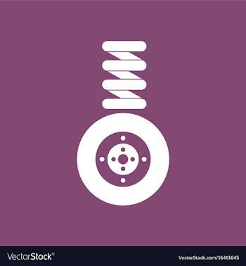 Icon wheel and spring vector image