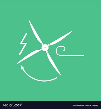 Icon wind turbine vector image