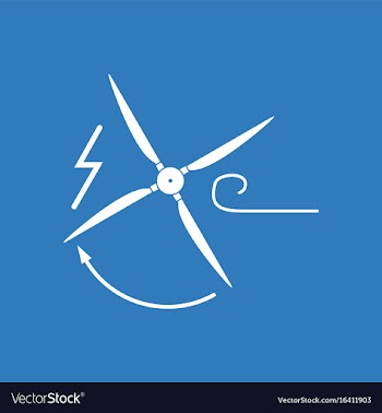 Icon wind turbine vector image