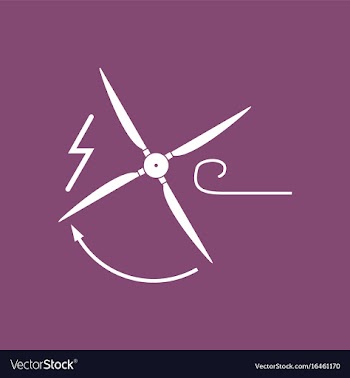 Icon wind turbine vector image