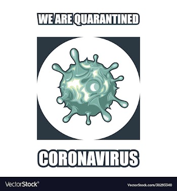 icon with a coronavirus bacterium in center