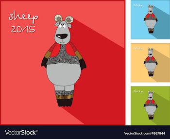 Icon with a sheep vector image