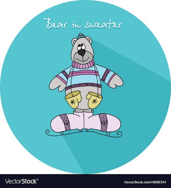 Icon with a teddy bear vector image
