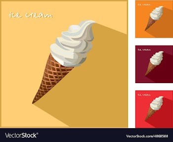 Icon with ice cream vector image