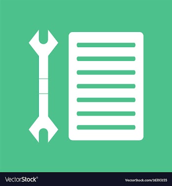 Icon wrench and grille vector image
