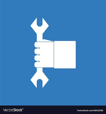 Icon wrench in hand vector image