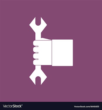 Icon wrench in hand vector image