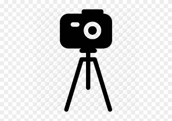 Icon Zoom Digital Camera On A Tripod Royalty Free Cliparts - Camera