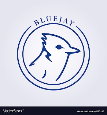 iconic of bluejay bird logo icon symbol