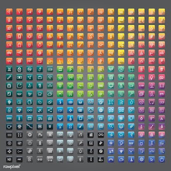 Icons and symbols set | Free stock vector - 388952