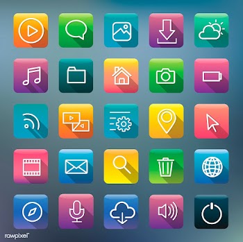 Icons and symbols set | Free stock vector - 388986