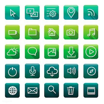 Icons and symbols set | Free stock vector - 388994