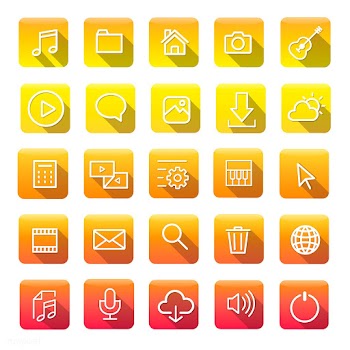 Icons and symbols set | Free stock vector - 389021