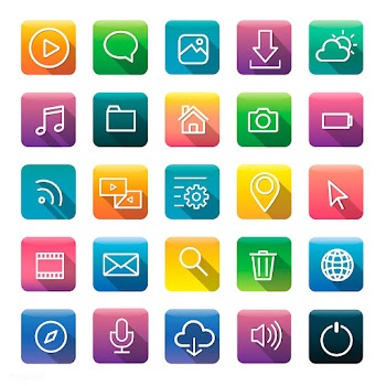Icons and symbols set | Free stock vector - 389098