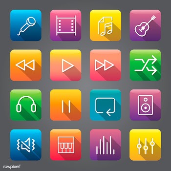 Icons and symbols set | Free stock vector - 389120