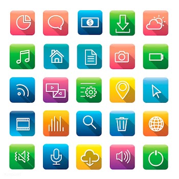 Icons and symbols set | Free stock vector - 389148