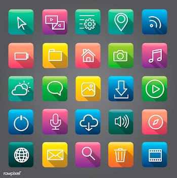 Icons and symbols set | Free stock vector - 389164