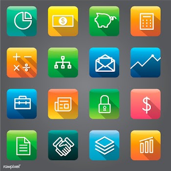 Icons and symbols set | Free stock vector - 389195