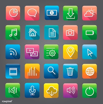 Icons and symbols set | Free stock vector - 389220
