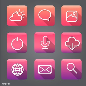 Icons and symbols set | Free stock vector - 389299