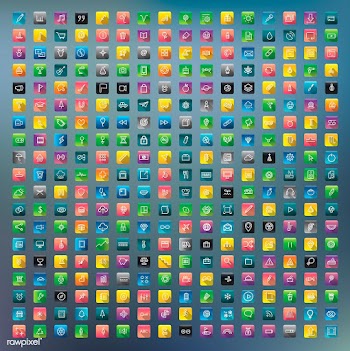 Icons and symbols set | Free stock vector - 389372