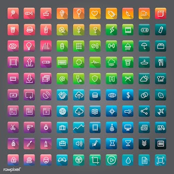 Icons and symbols set | Free stock vector - 389378