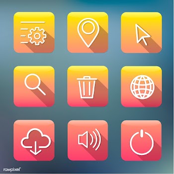 Icons and symbols set | Free stock vector - 389391