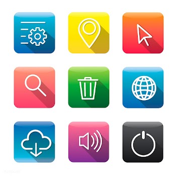 Icons and symbols set | Free stock vector - 389395