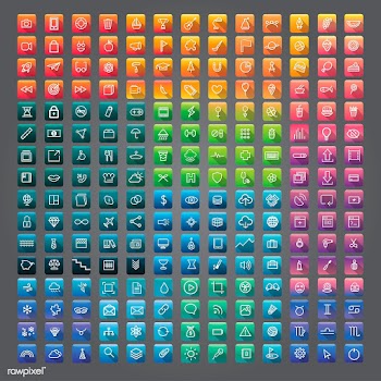 Icons and symbols set | Free stock vector - 389431