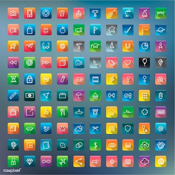 Icons and symbols set | Free stock vector - 389438