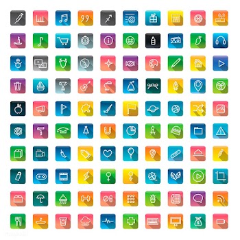 Icons and symbols set | Free stock vector - 389505