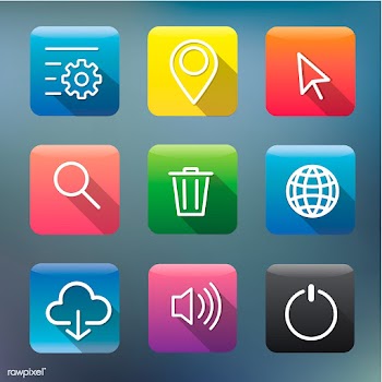 Icons and symbols set | Free stock vector - 389511