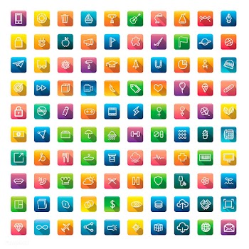 Icons and symbols set | Free stock vector - 389662