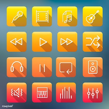 Icons and symbols set | Free stock vector - 390056