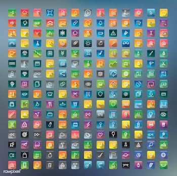 Icons and symbols set | Free stock vector - 390073