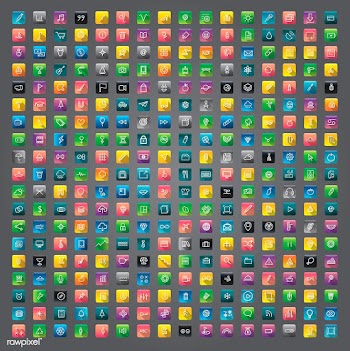 Icons and symbols set | Free stock vector - 390103